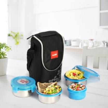 cello MF Click Steel 4 Containers Lunch Box (500 ml) 